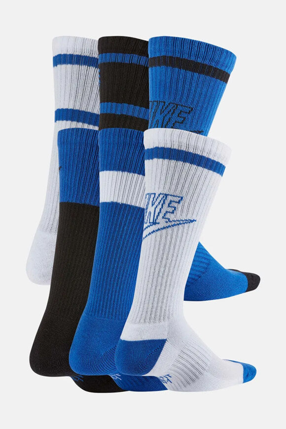 Lot de 6 paires de chaussettes - Blue + Black + White