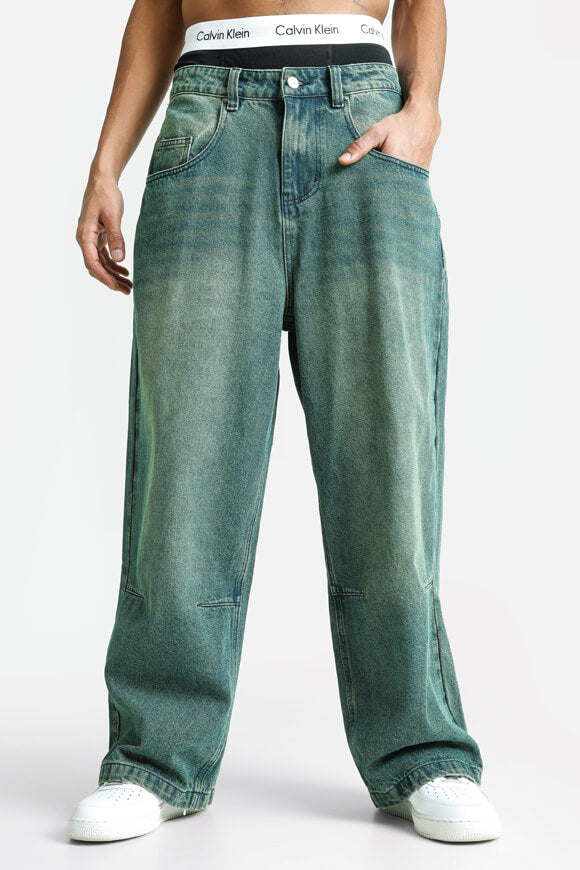 Baggy Jeans - Blue Green Tint