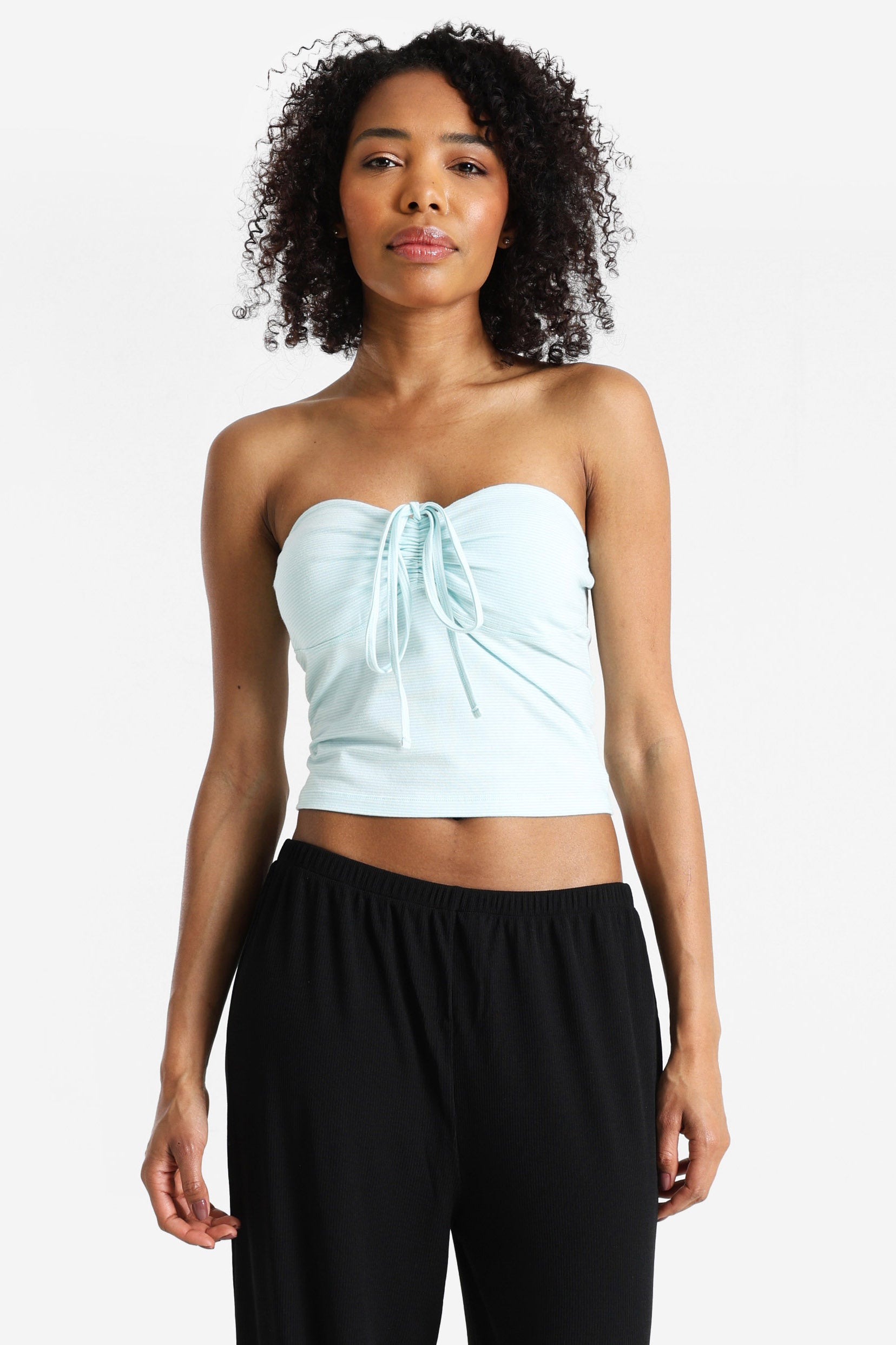 Bandeau Top - Menthe + Ecru