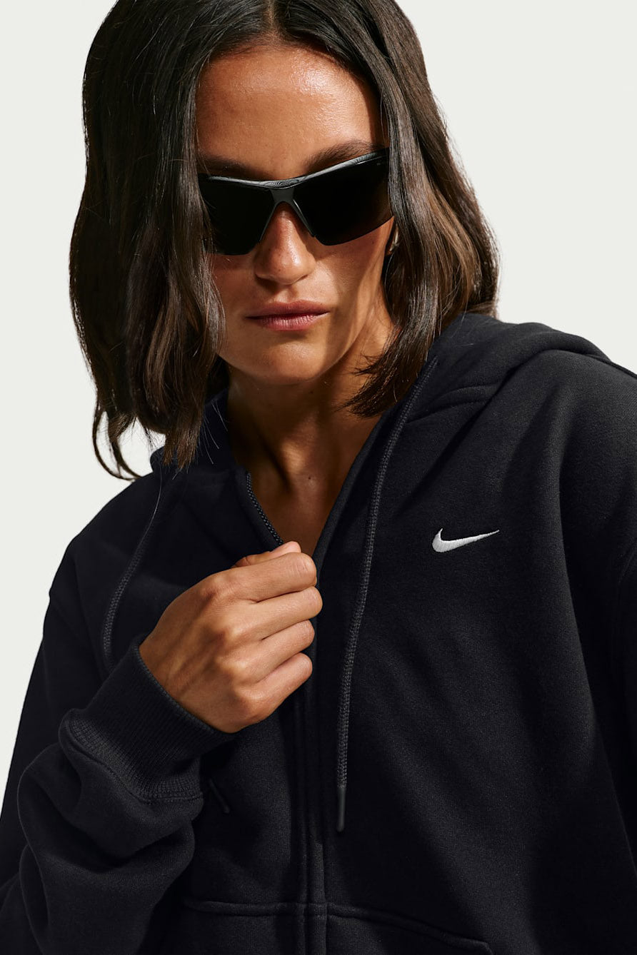 Kapuzensweatjacke - Black