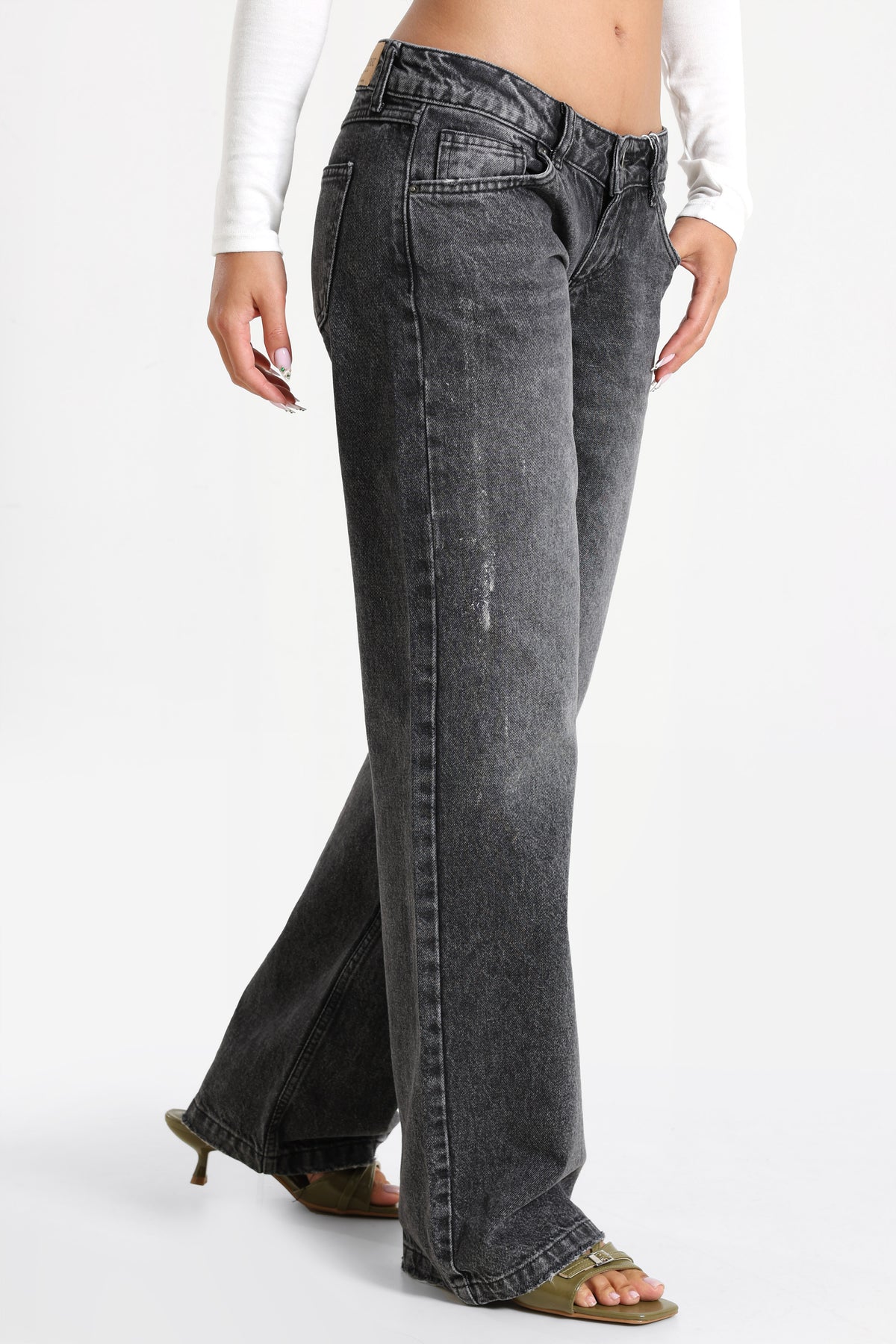 Straight fit jeans - Black Denim