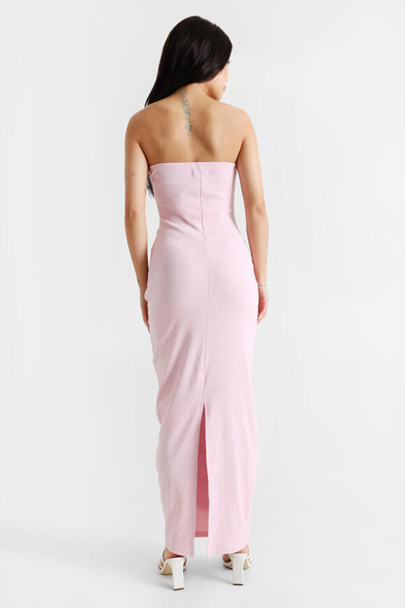 Ribbed bandeau maxi dress - Pink
