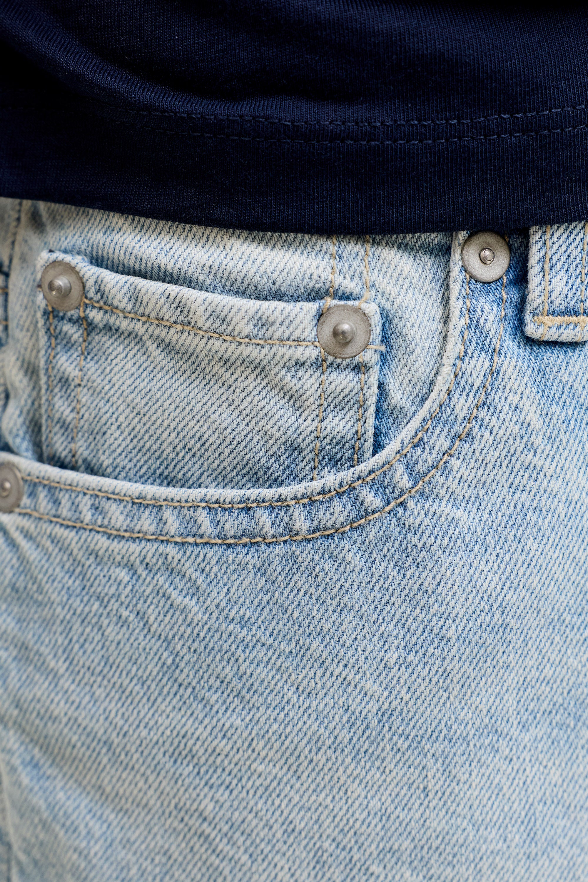 JJIRON Extra Baggy Fit Jeans Bermudashorts - Blue Denim