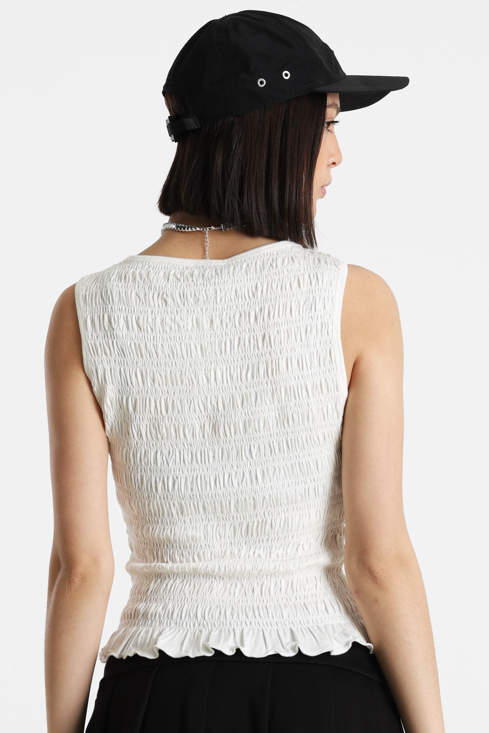 Gesmoktes Top - Creme