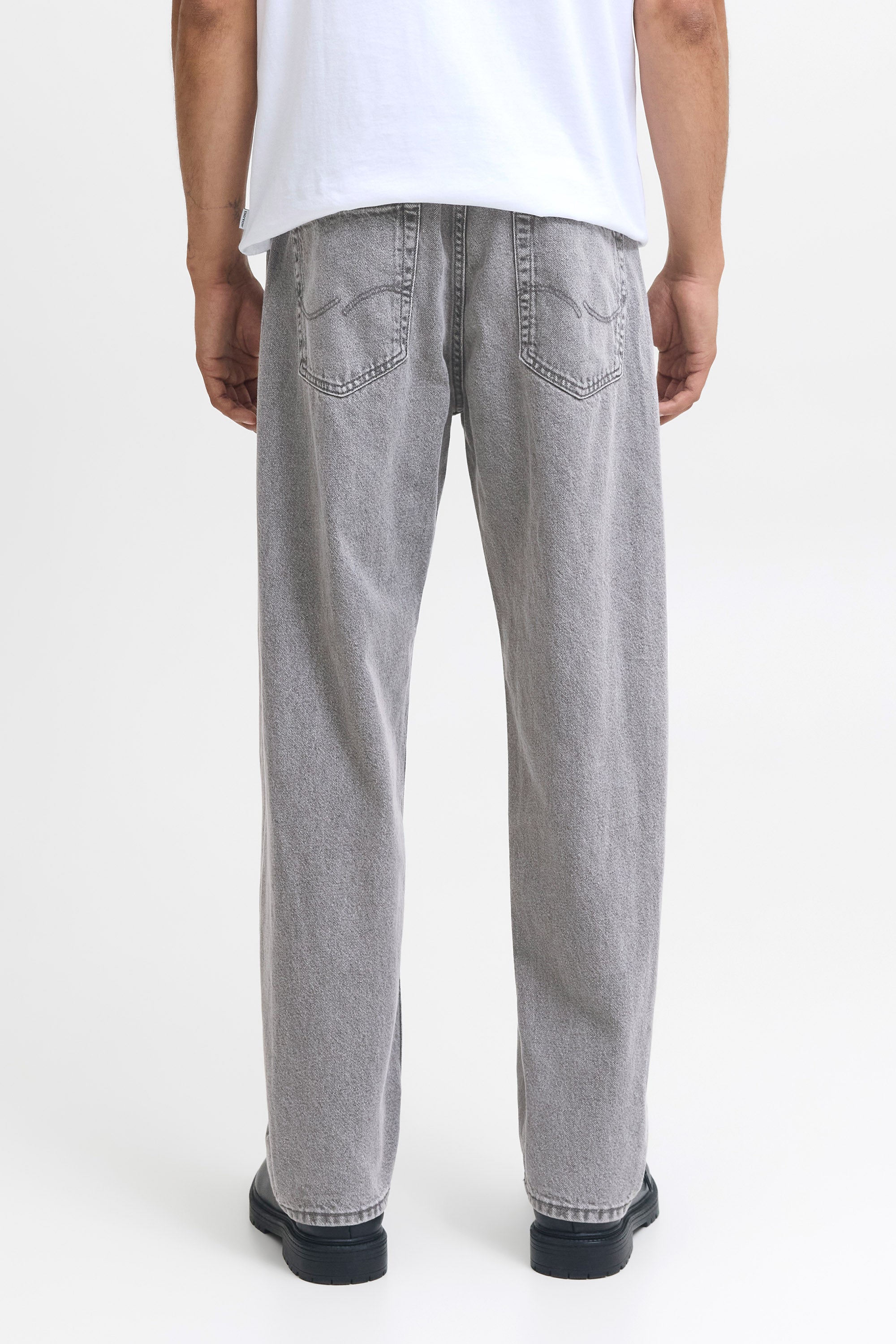 JJIEDDIE loose fit jeans L32 - Grey Demin