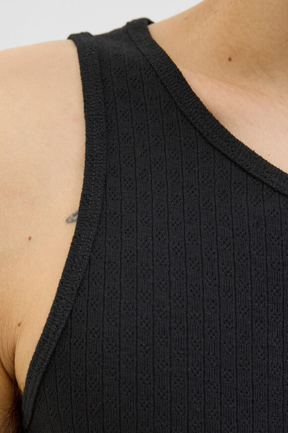 JORHYDRA Tanktop mit Lochmuster - Black