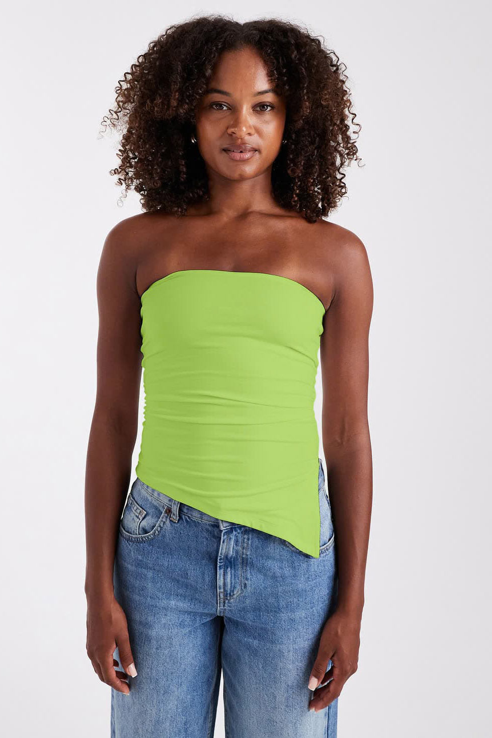 TSMADISON Asymmetrisches Bandeau-Top - Medium Green
