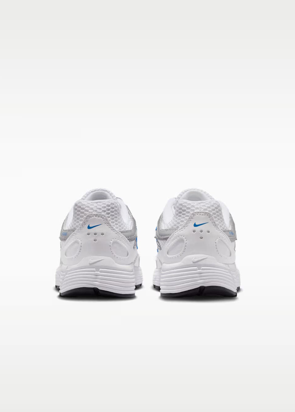 P-6000 BR sneakers - White + Blue Crystal + Metallic Silver