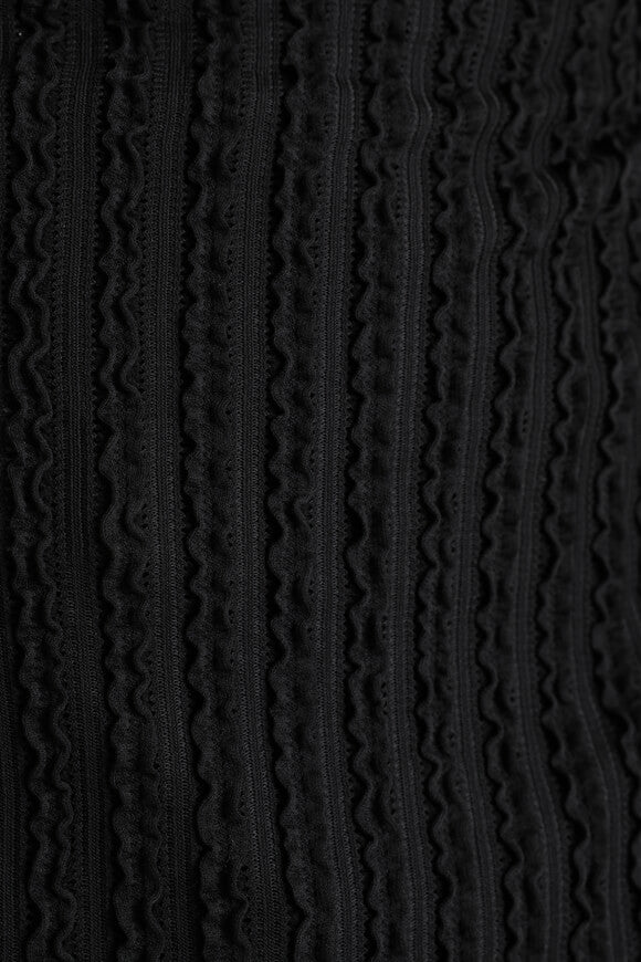 Crop top a fascia strutturato - nero