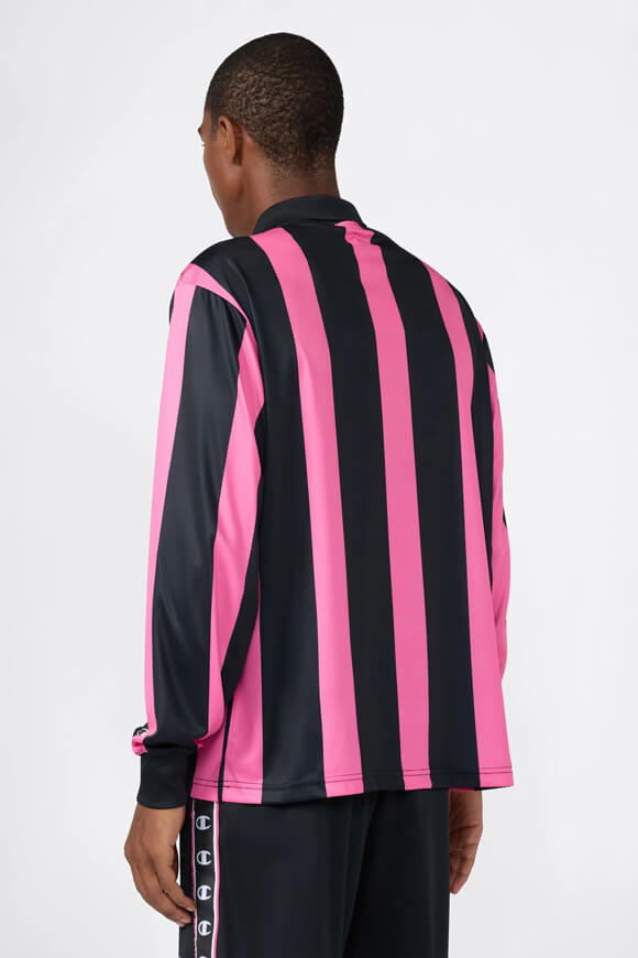 Loose long-sleeve shirt - Black + Pink