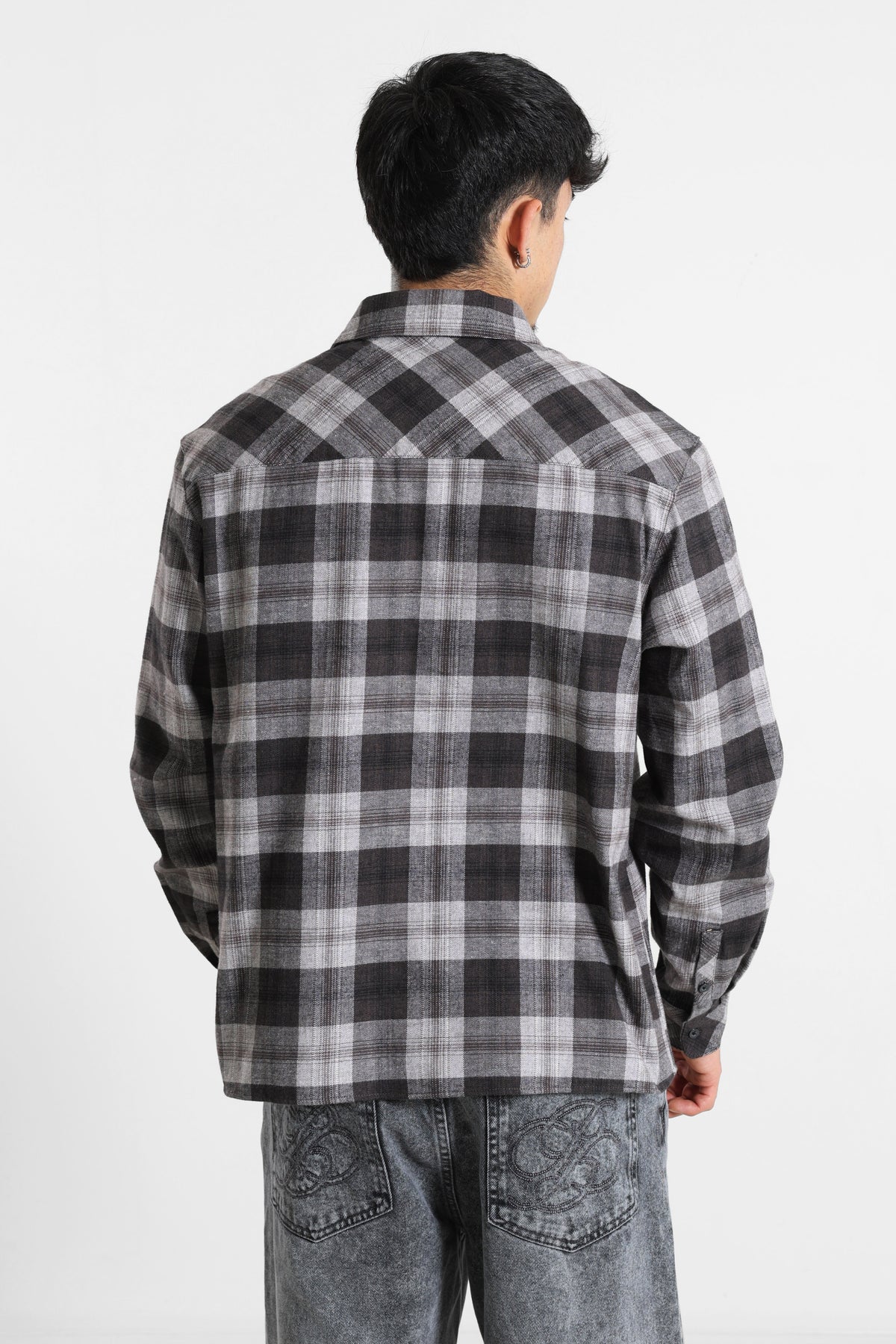Oversize Hemd - Black + Dark Grey