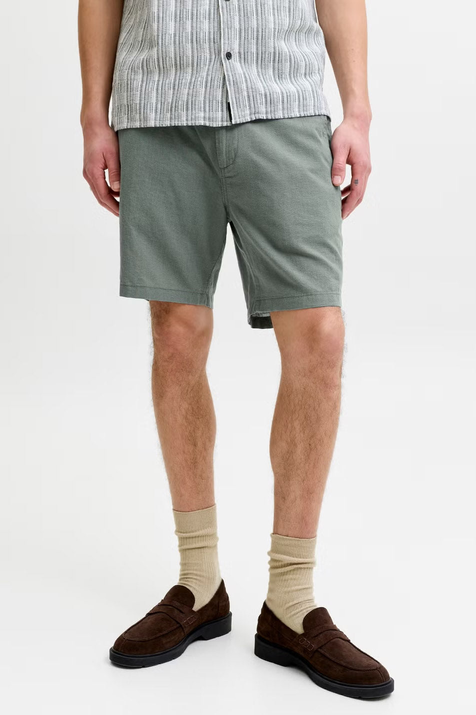 JPSTACE Chino Leinenshorts - Agave Green