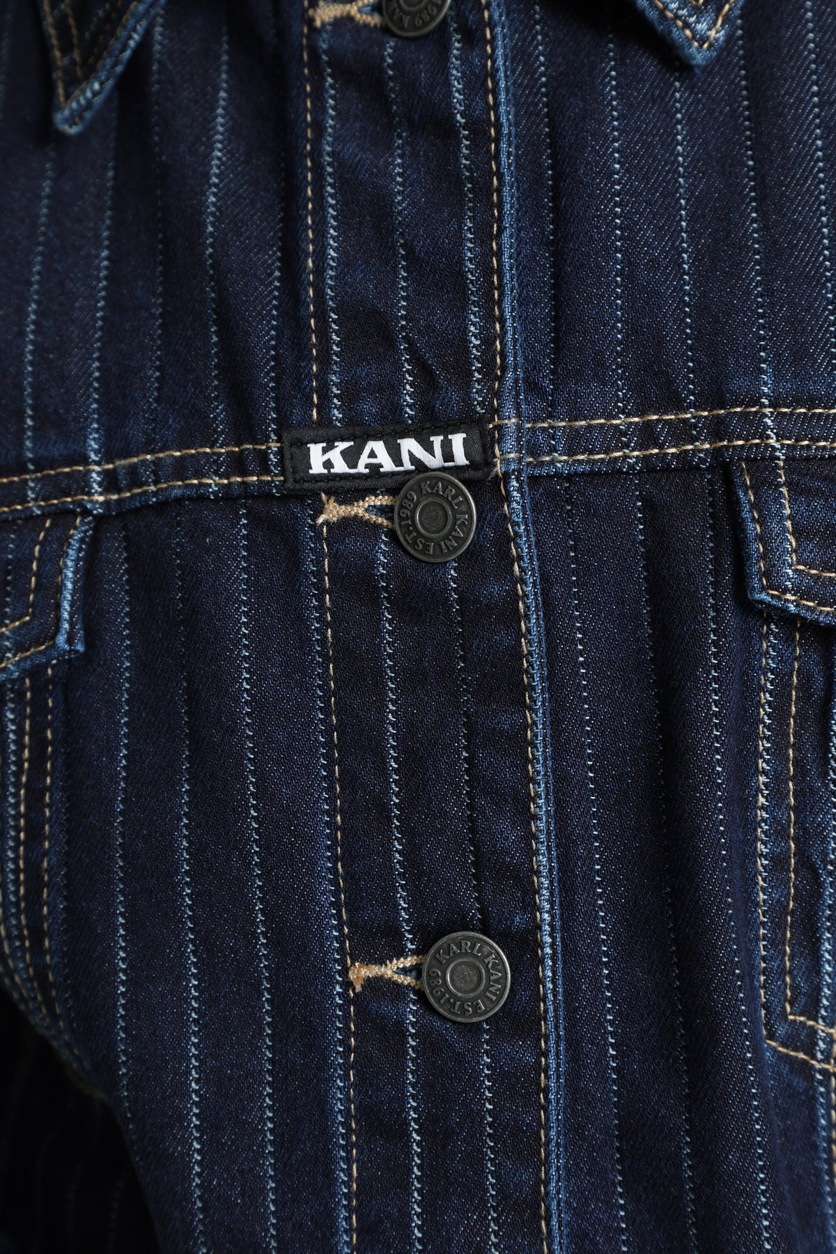 Giacca corta in denim - Indigo Blue