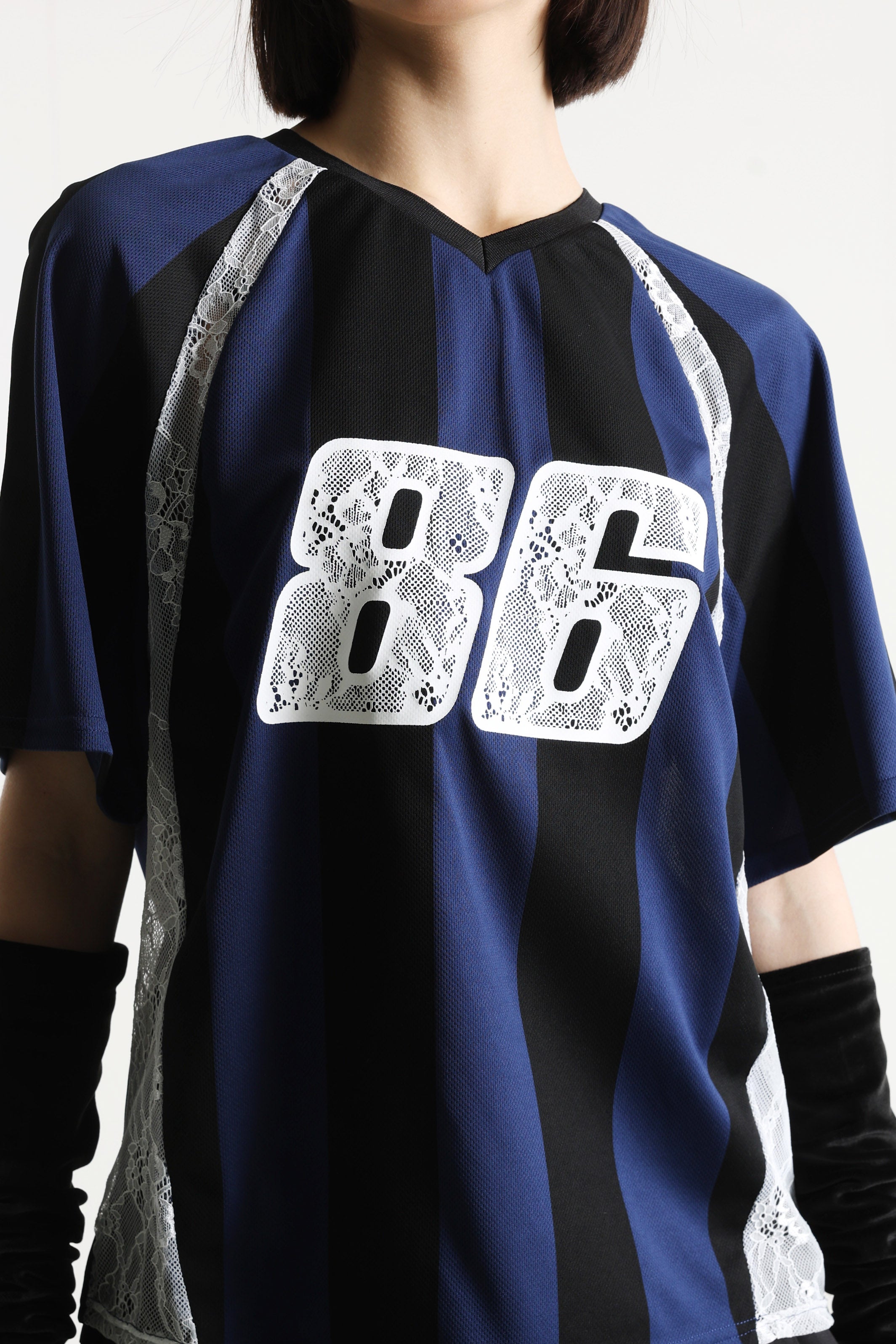 Oversize T-Shirt - Blau + Schwarz