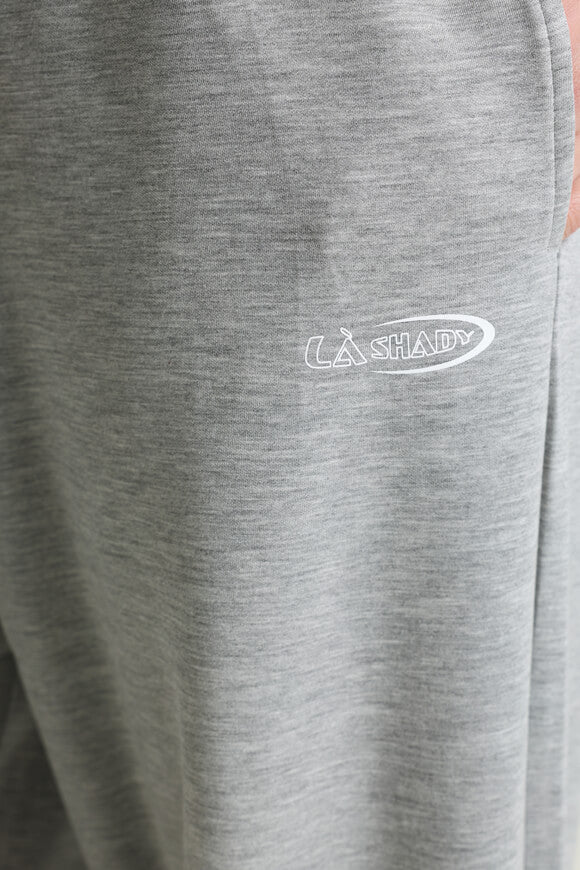 Wide leg pants - light gray mottled