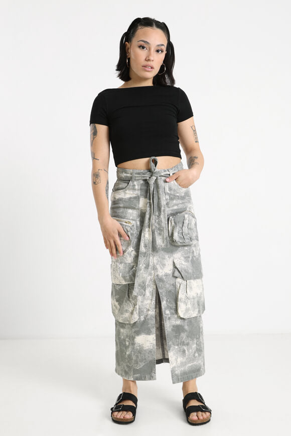 Crop T-Shirt - Schwarz