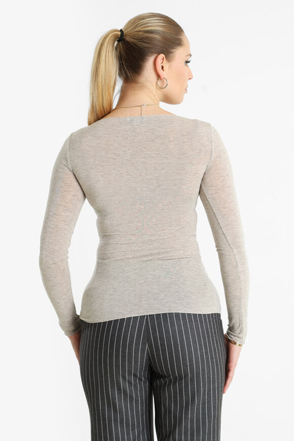 Langarmshirt - Stone