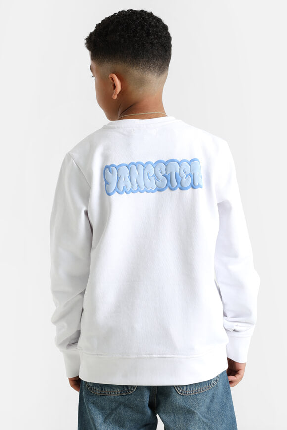 Sweatshirt - White + light blue