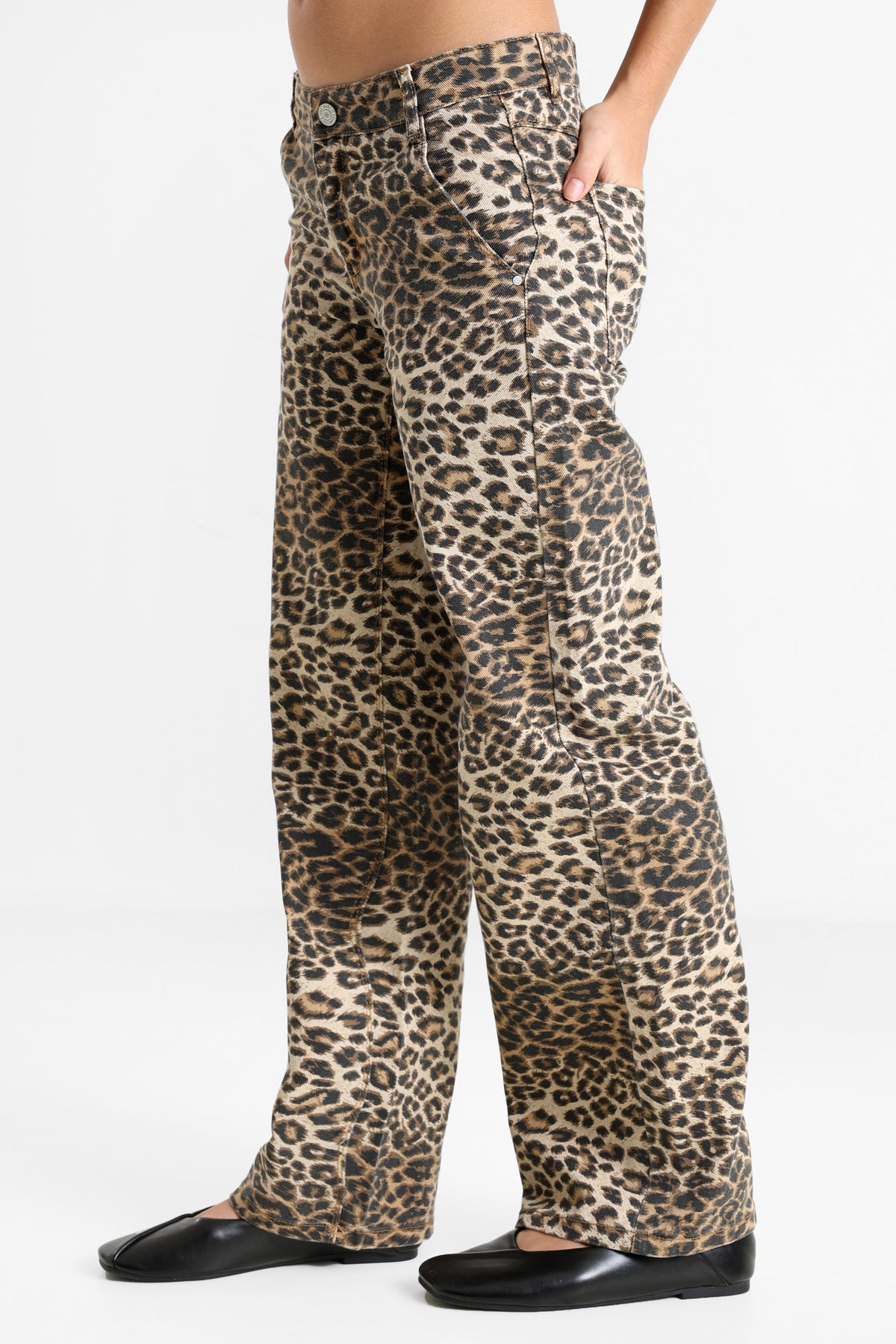 NKFROSE wide leg trousers - Leopard