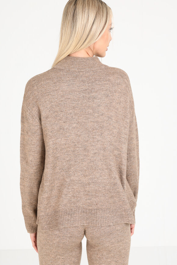 Knitted sweater - Beige Heather