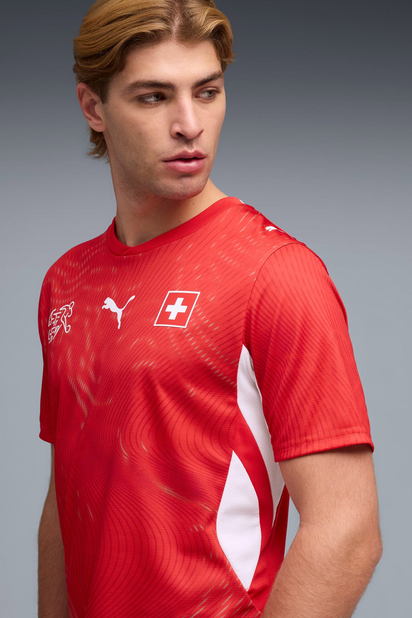 Schweiz Jersey T-Shirt - Red + White