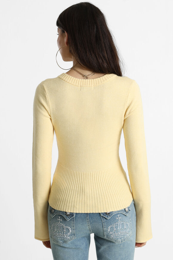 Strickpullover - Hellgelb
