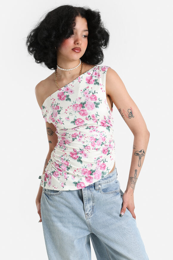 One Shoulder Top - Ecru