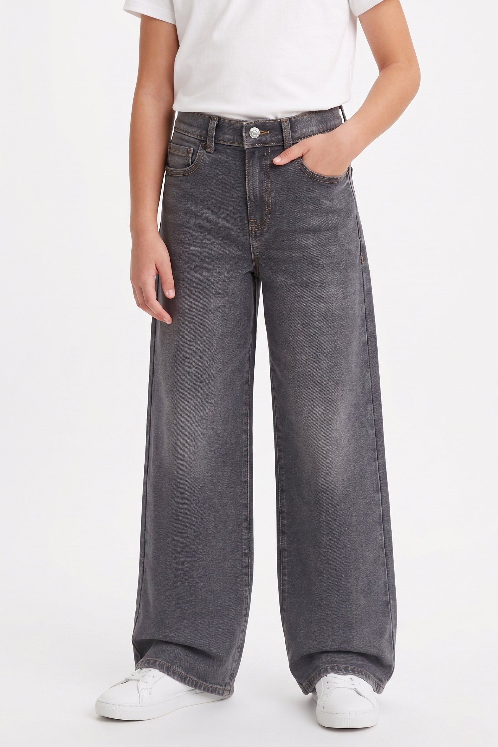 Baggy Fit Jeans - Chalk