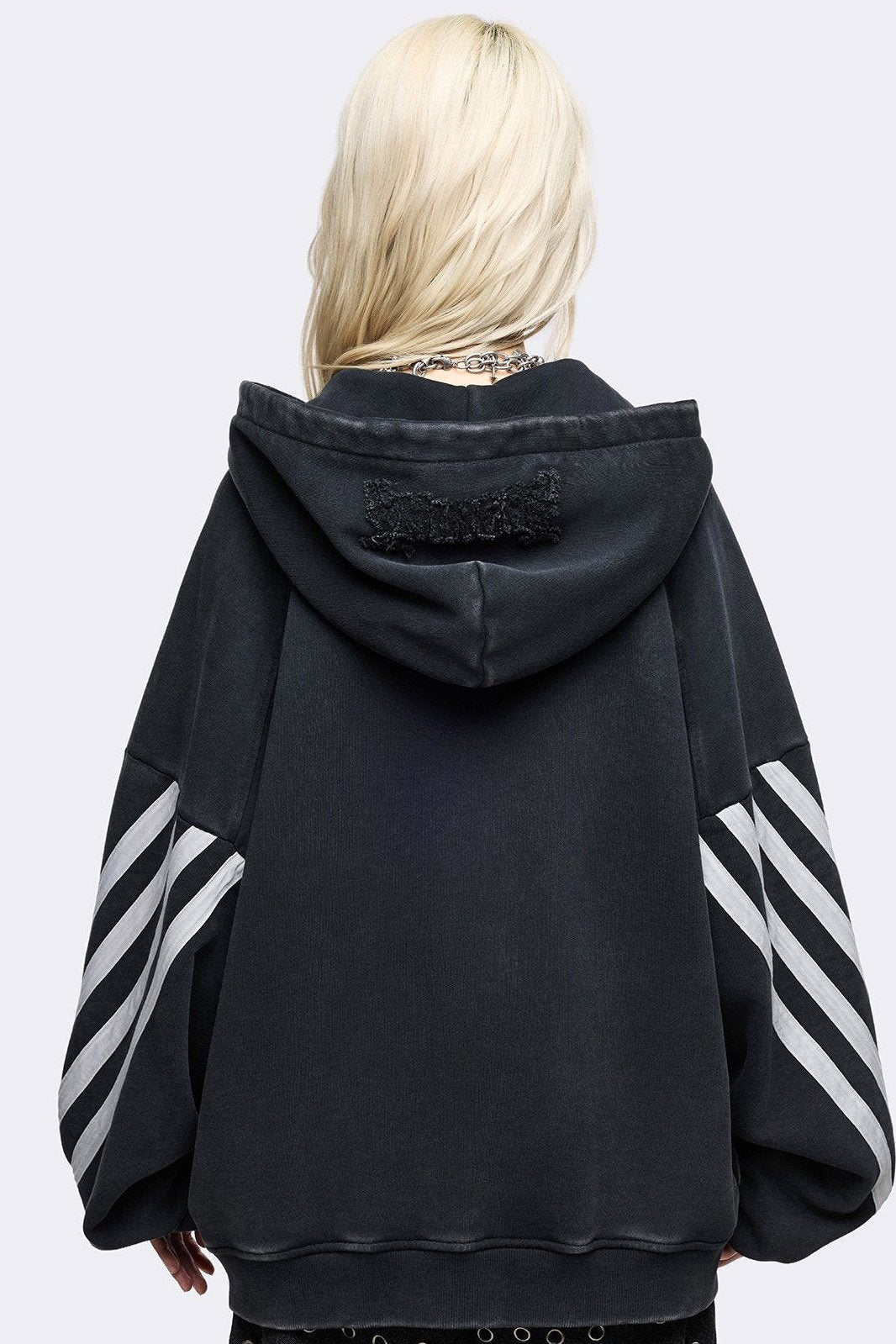 Dub Oversize Kapuzensweatjacke - Black Washed