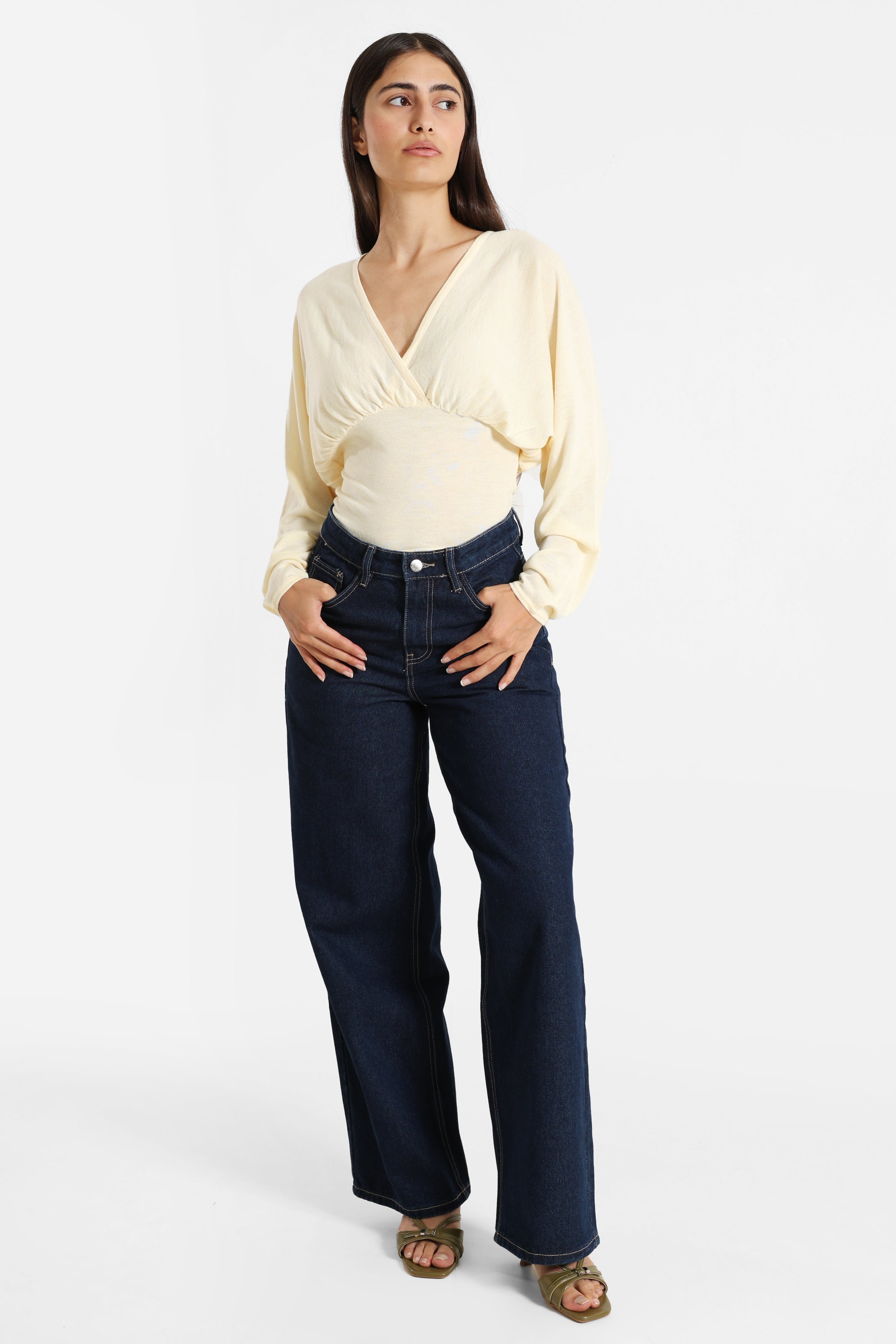 Fine knit jumper - Yellow