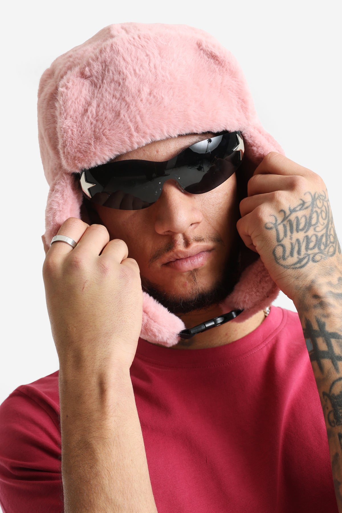 Kunstpelz Schapka - Pink
