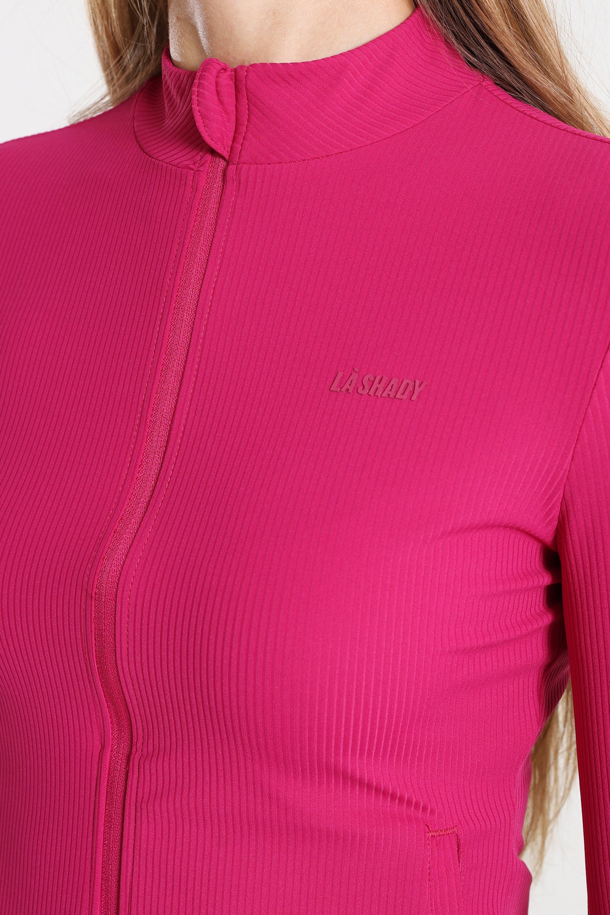 Crop Trainingsjacke - Fuchia