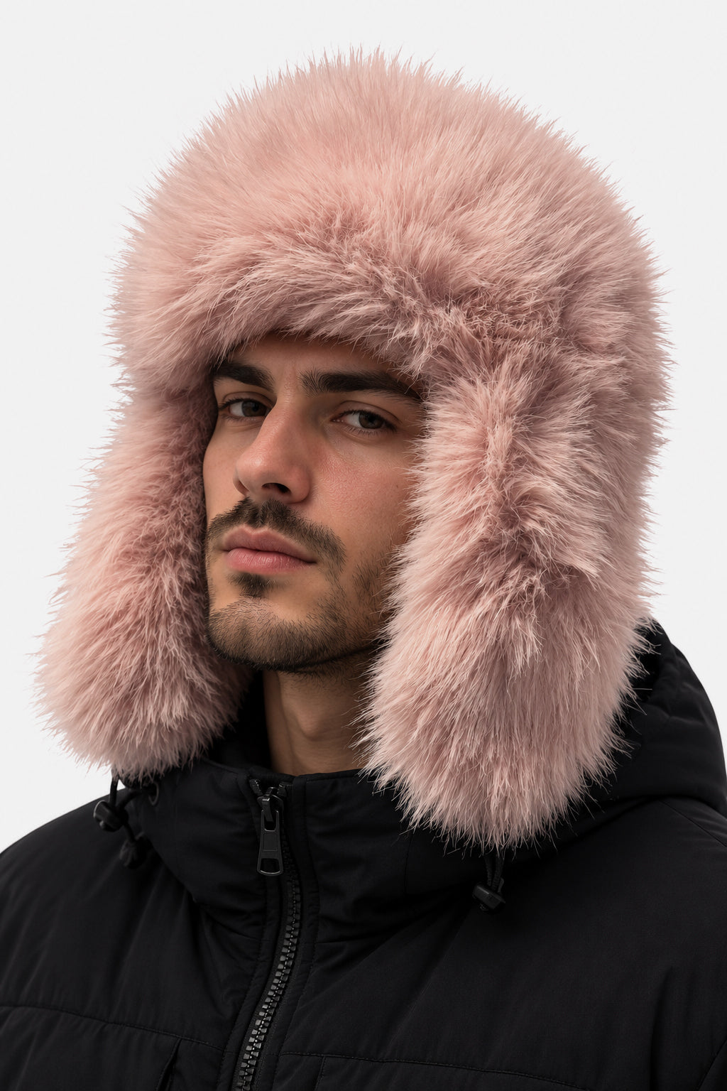 Trapper hat in synthetic fur - Pink