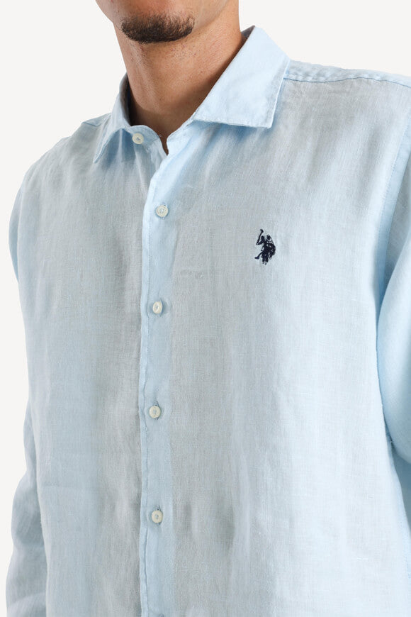 Camicia in lino - Light Blue
