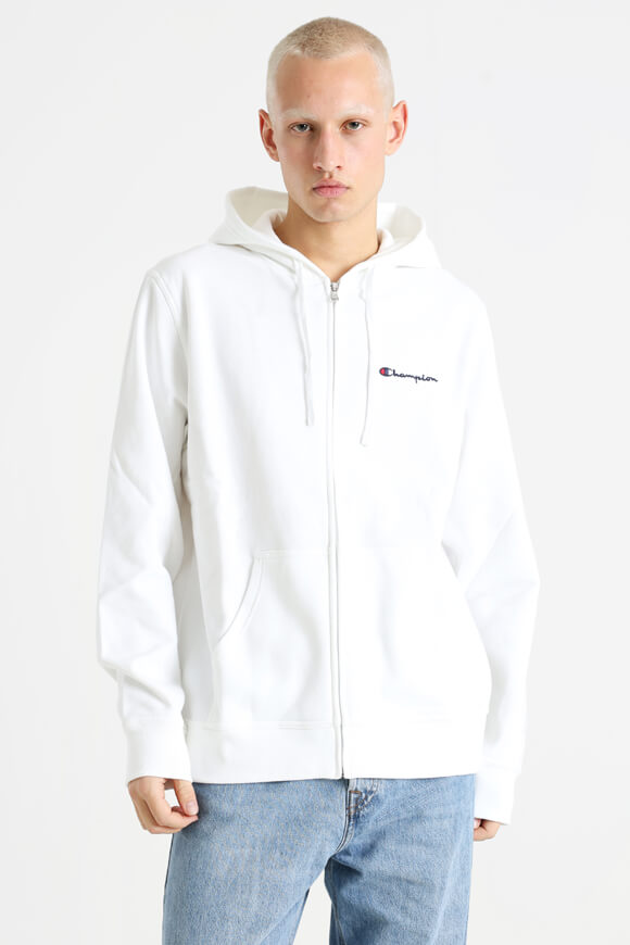 Hooded zip-up sweatshirt - White