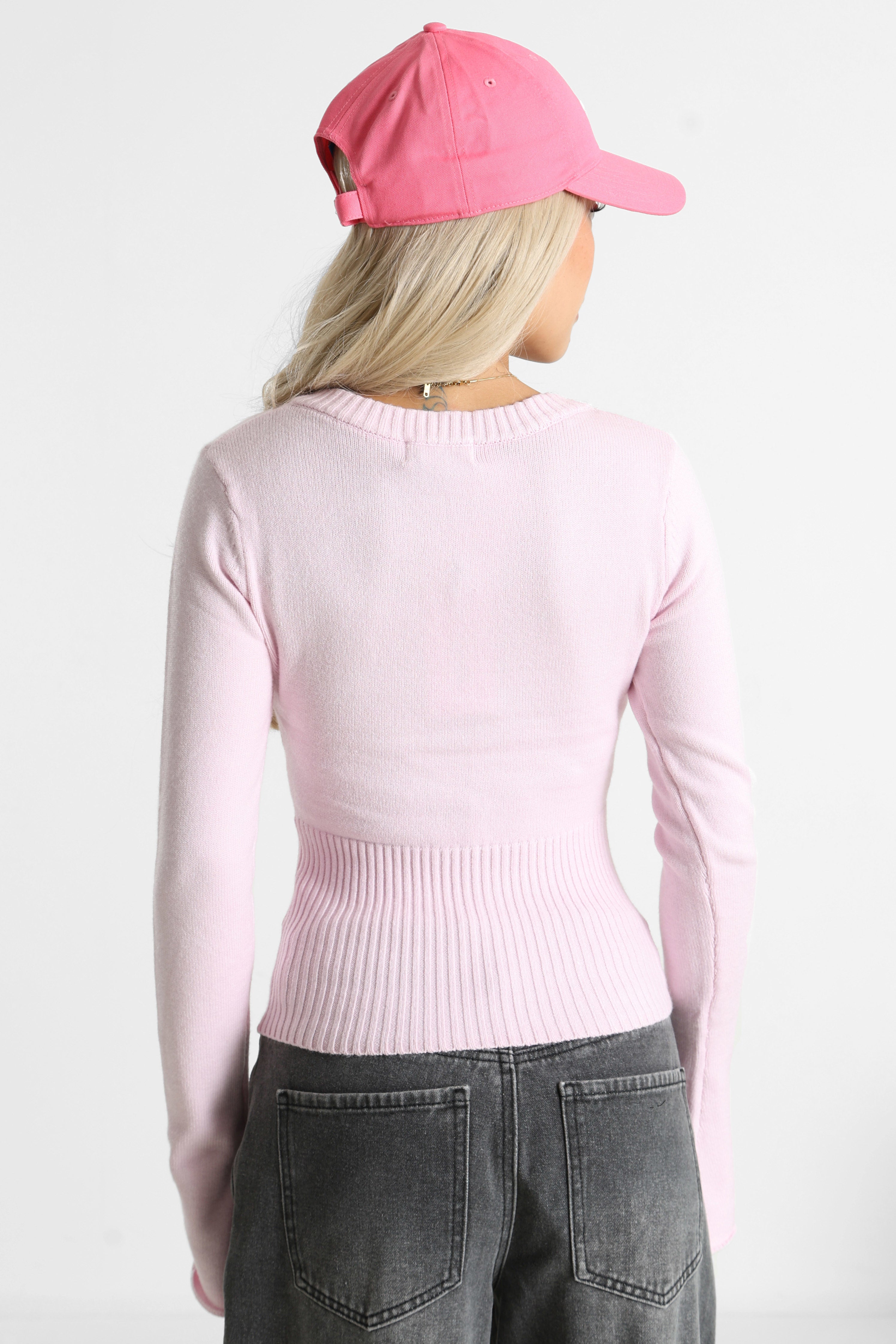 Pull en tricot - Rose clair