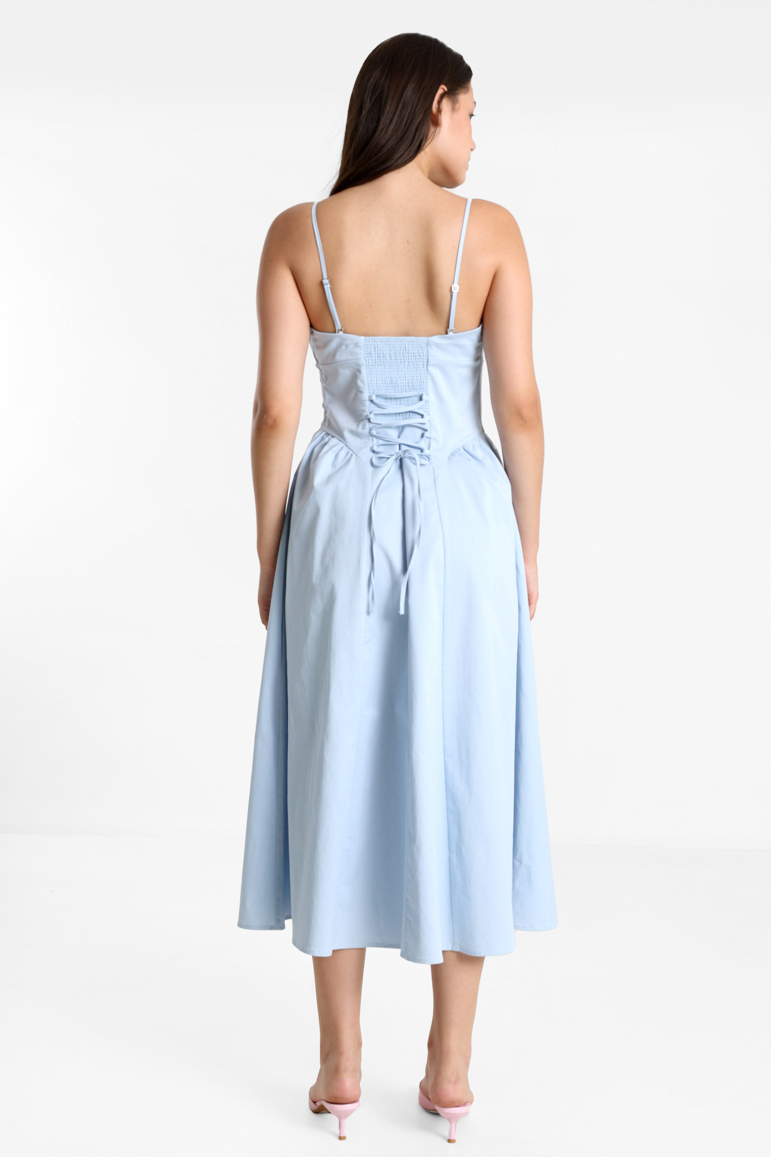 Abito midi - Bleu clair