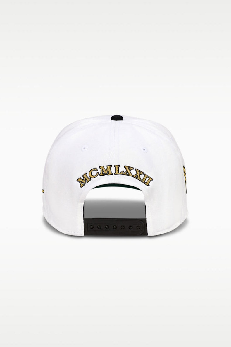 Snapback Cap - White + Black