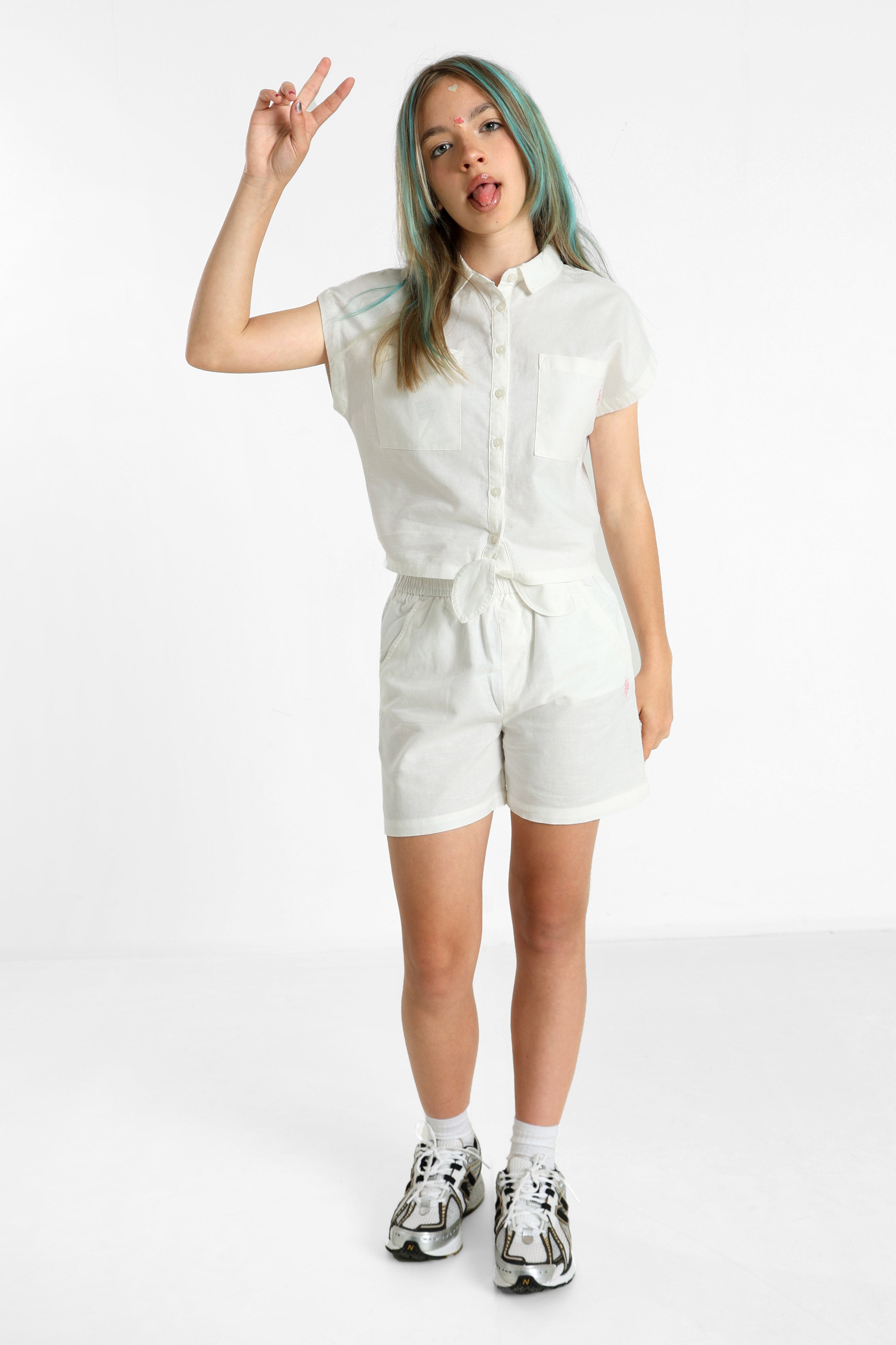 Camicia Noor in lino - Offwhite