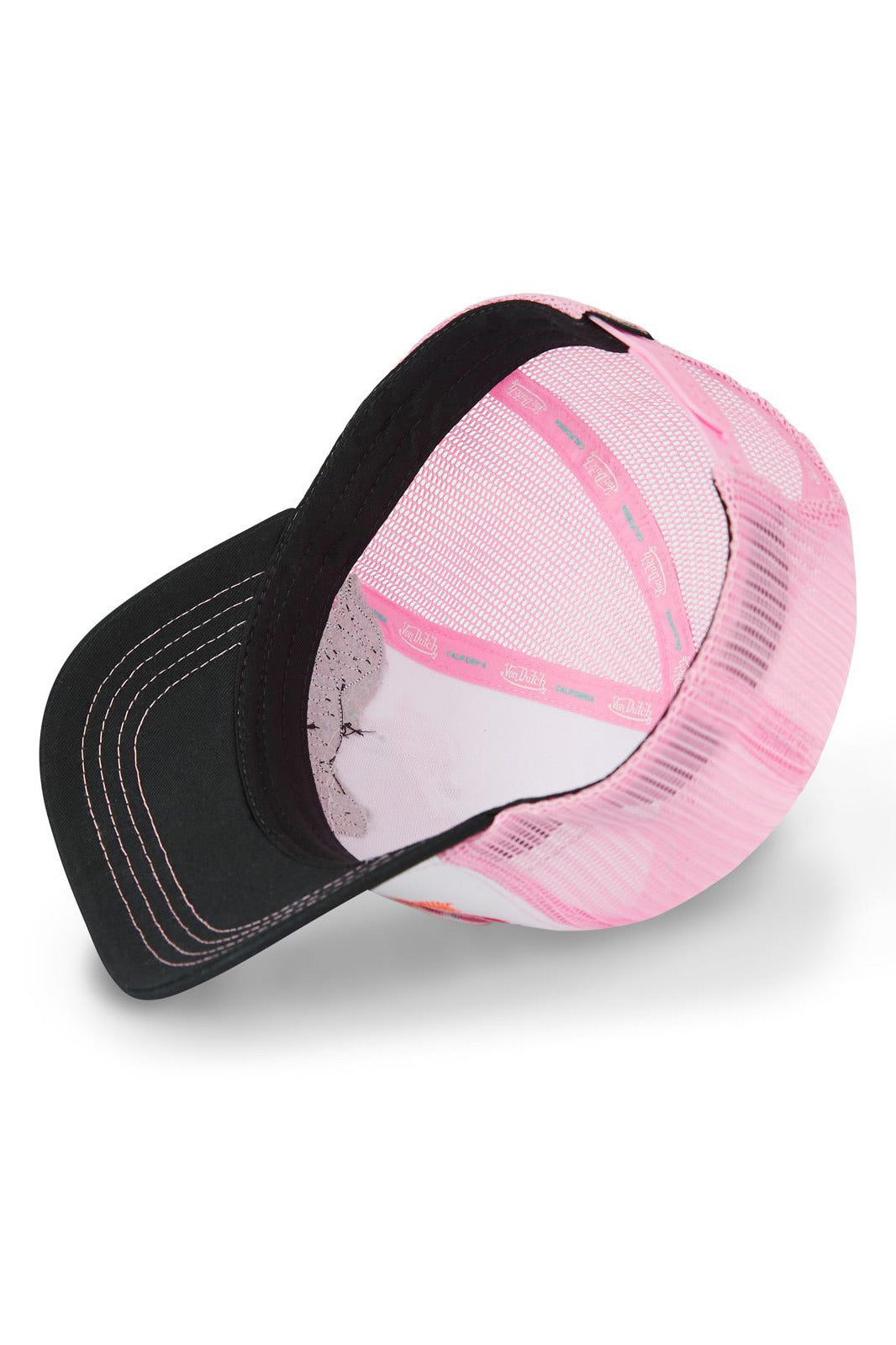 Trucker Cap / Snapback - Black + White + Rose