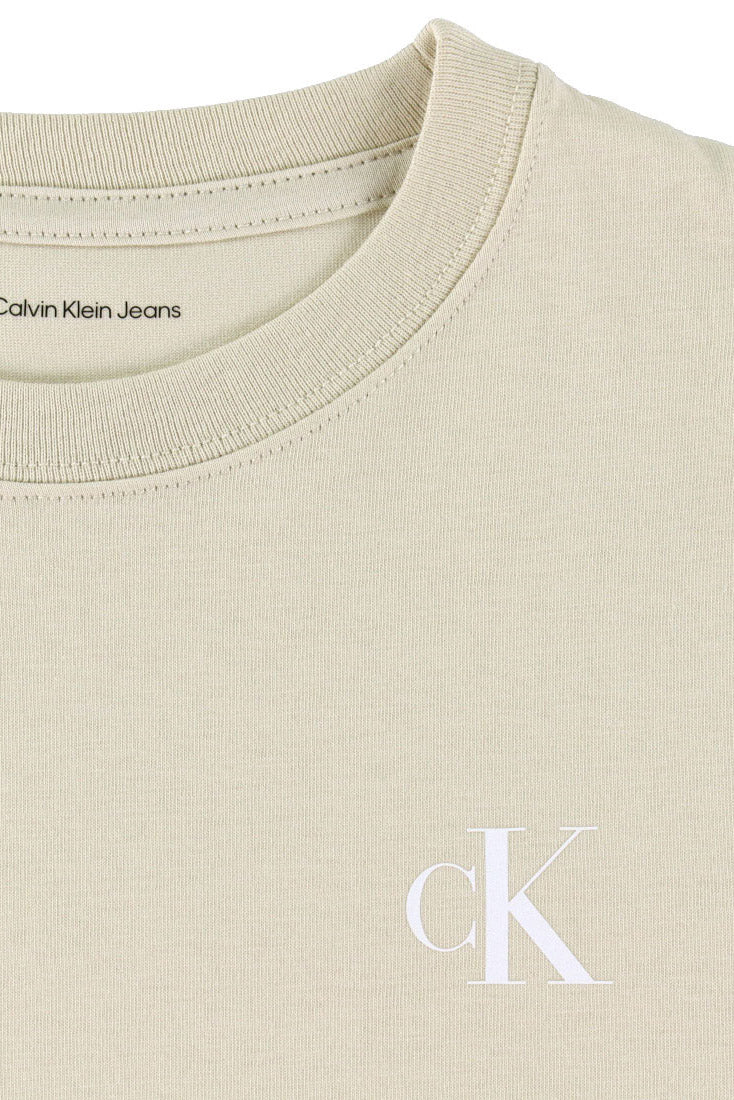 Monogram Doppelpack T-Shirts - Beige + Blue