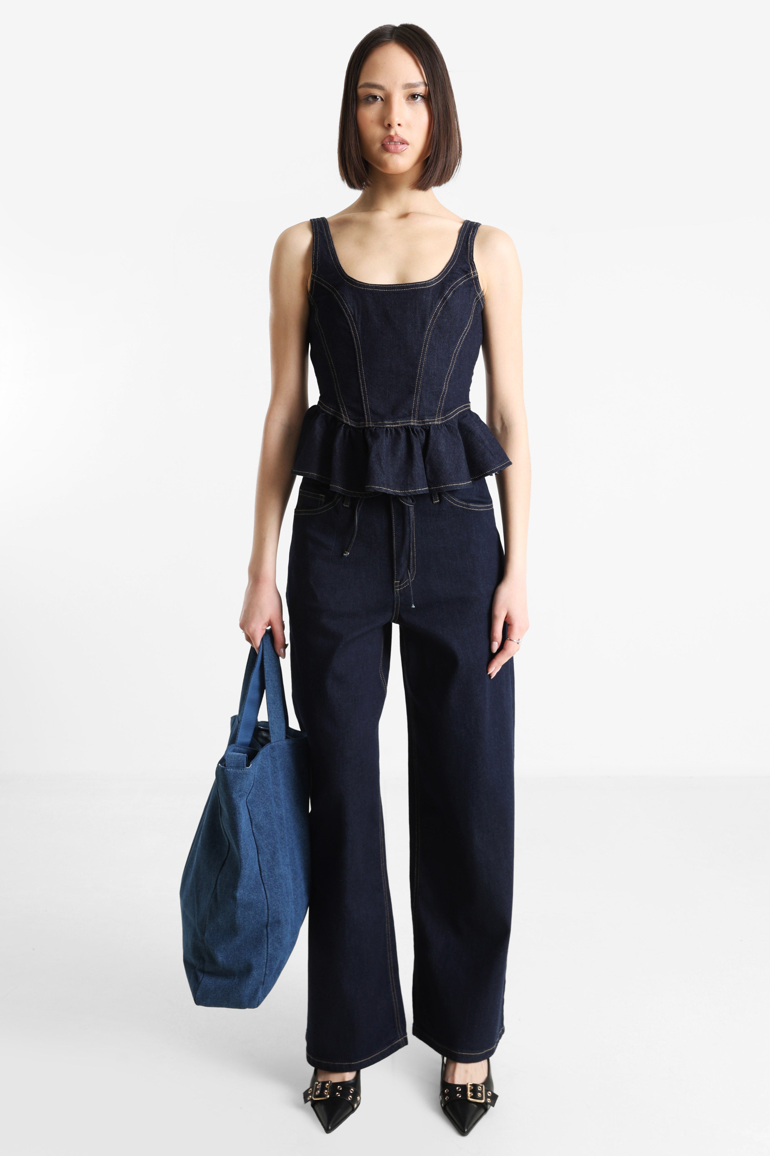 Jeans Top - Dunkelblau