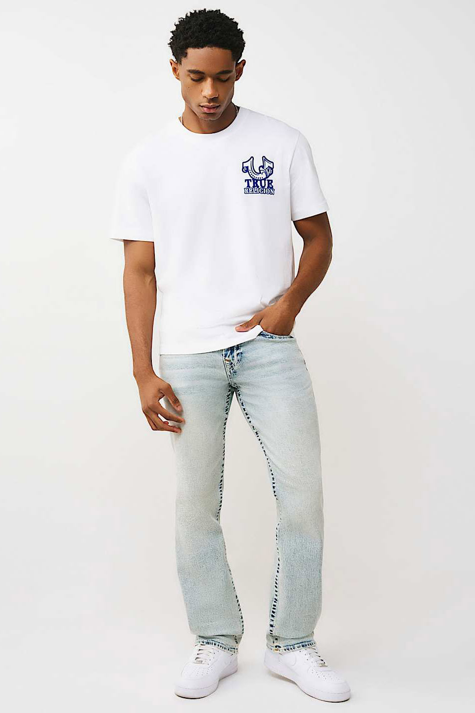 Ricky Straight Fit Jeans - Light Wash Blue