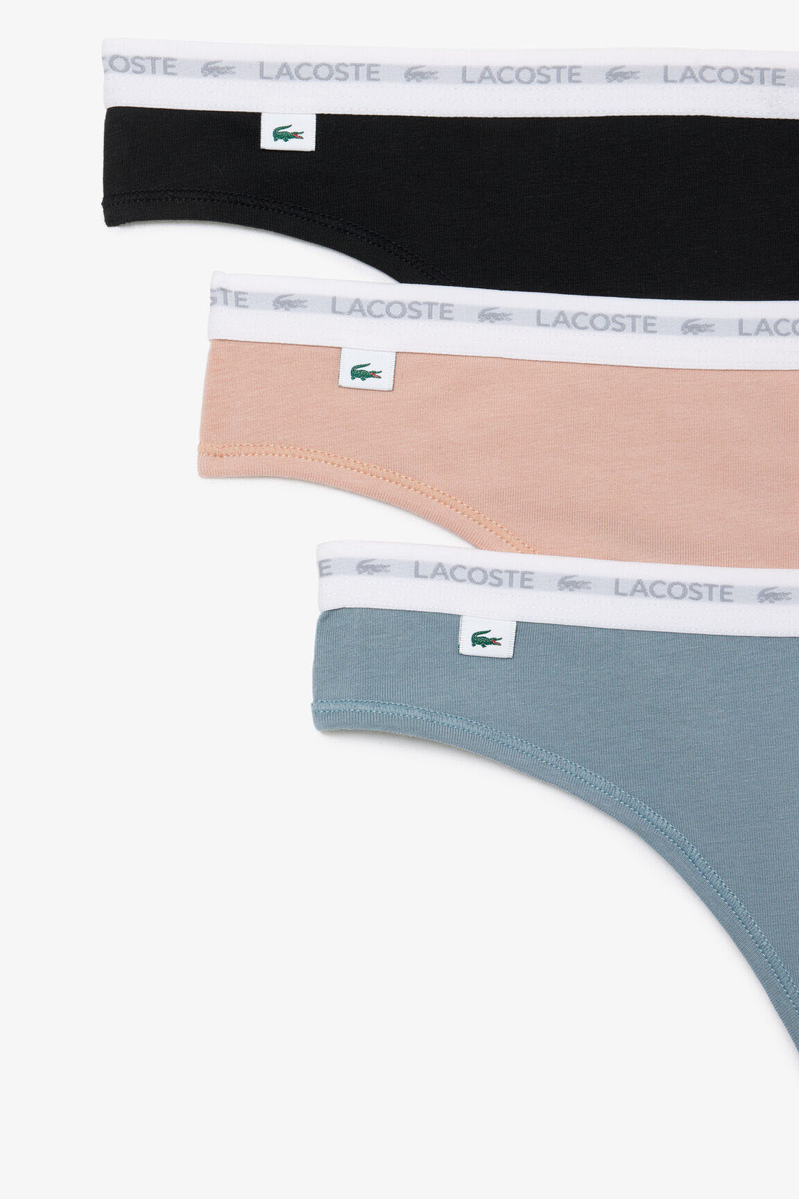 Three-pack of thongs - Navy + Light Blue + Flamingo