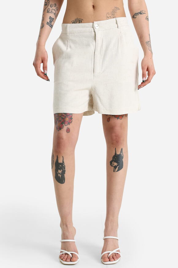 Leinenshorts - Hellbeige
