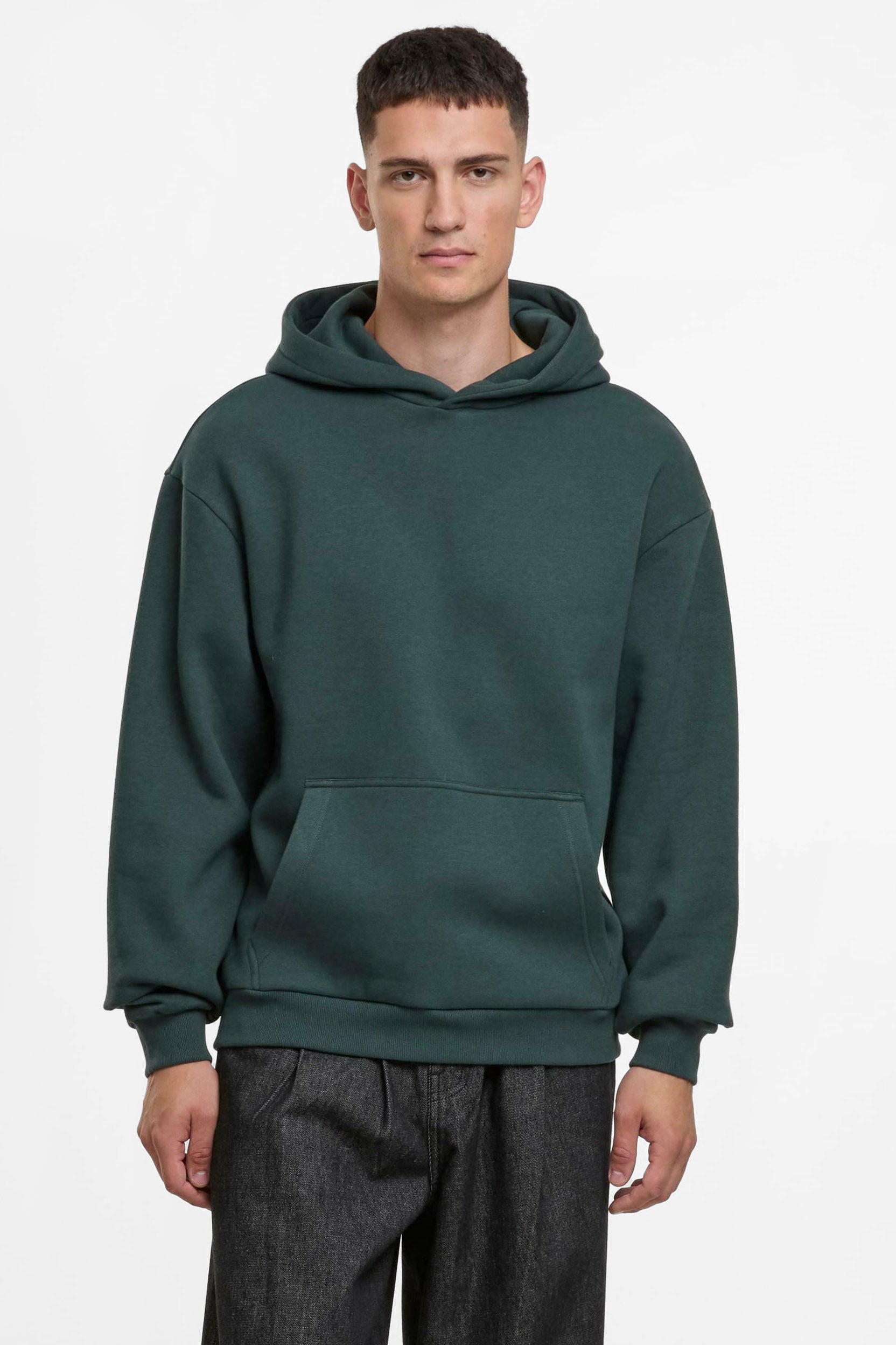 Fluffy Kapuzensweatshirt - Bottle Green
