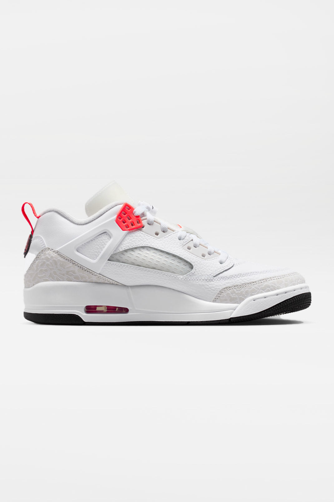 Spizike Sneaker - White + Bright Crimson + Vast Grey