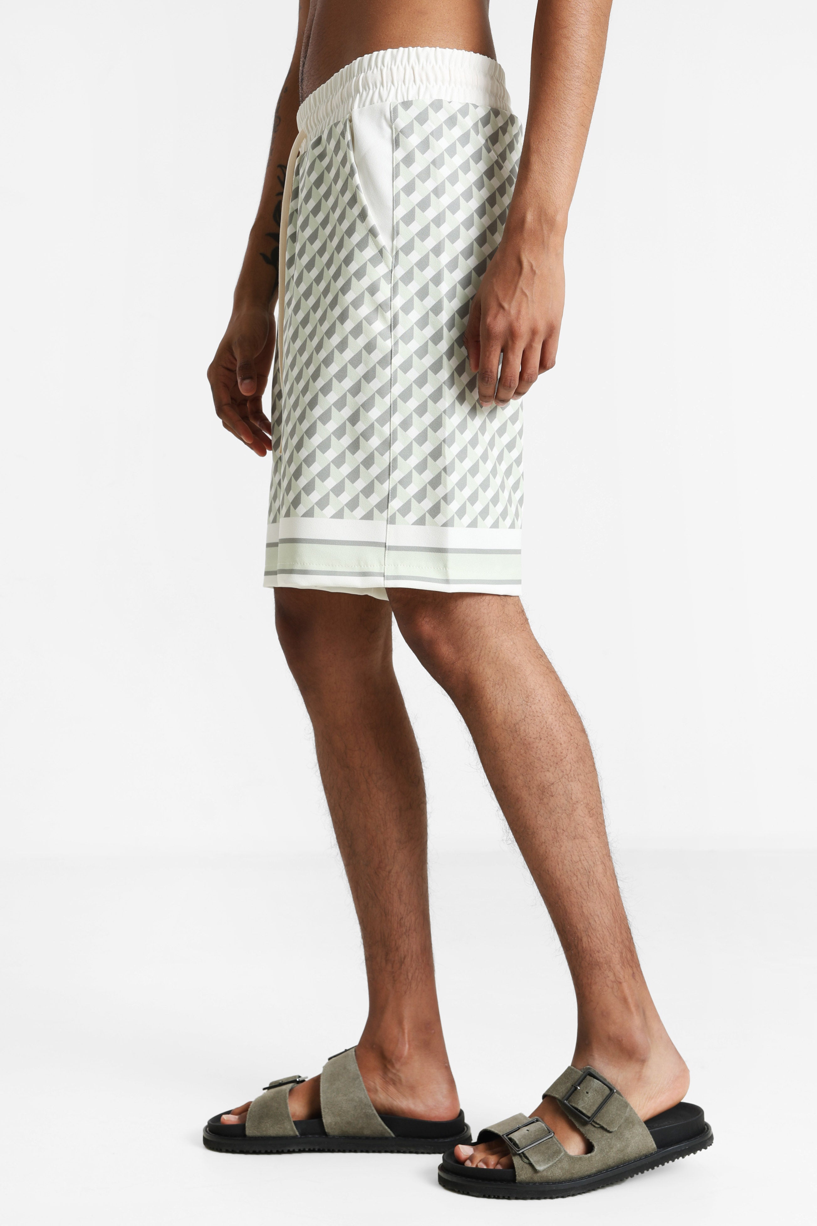 Short en tissu - Olive