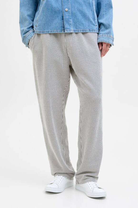 JPSTKARL Strukturierte Stoffhose - Dark Navy + Cloud Dancer