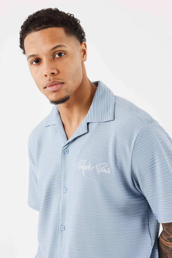 Strukturiertes Hemd - Blue